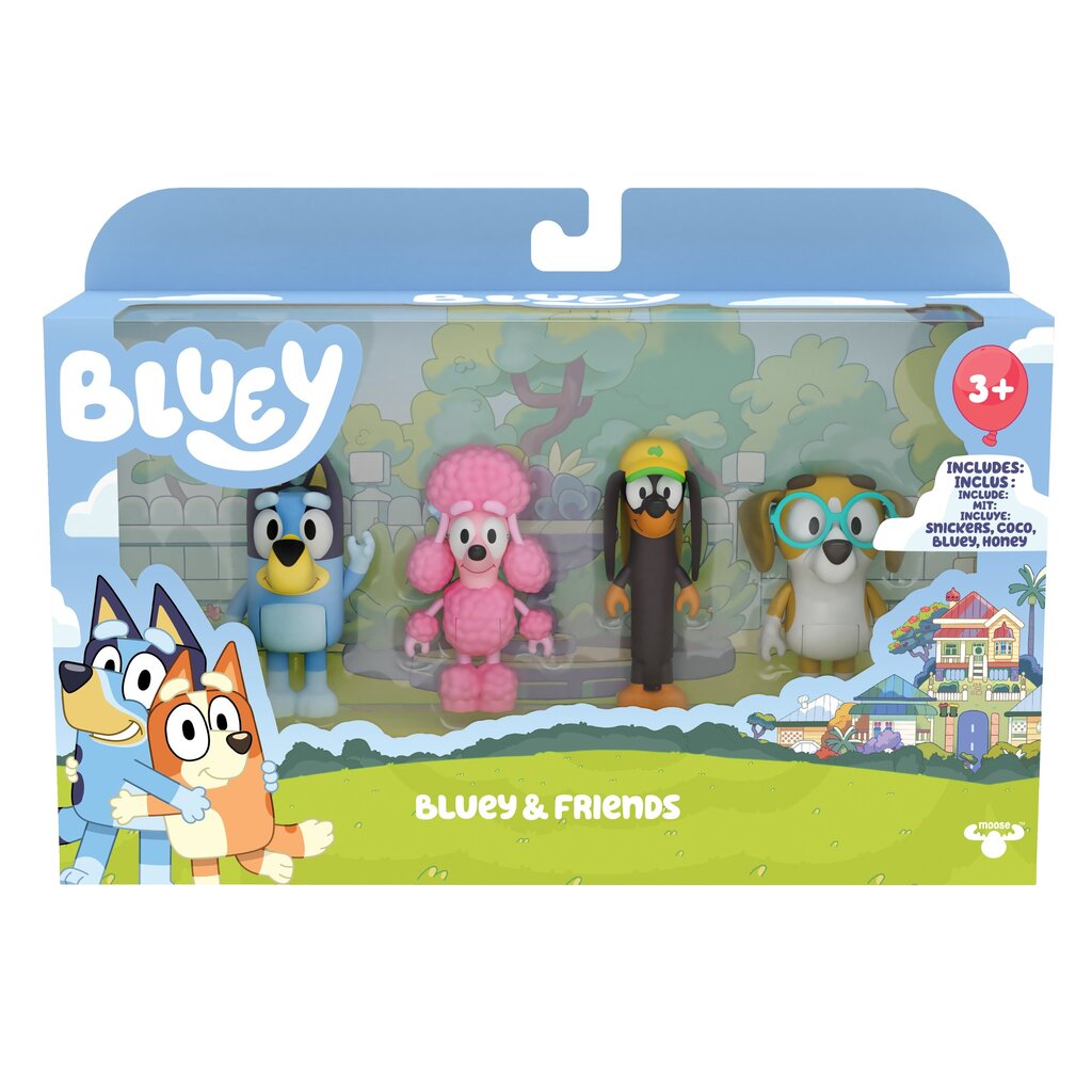 BLUEY Figūrėlių rinkinys, 4 vnt. kaina ir informacija | Žaislai berniukams | pigu.lt