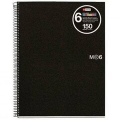 Užrašų knygelė Miquelrius Mikro A4, 70 g/m, juoda 5 vnt. kaina ir informacija | Kanceliarinės prekės | pigu.lt