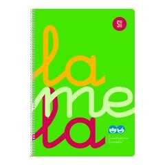 Užrašų knygelė Lamela Fluor A4, 90 g/m, žalia, 5 vnt. kaina ir informacija | Kanceliarinės prekės | pigu.lt
