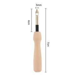 Įrankis kilpiniam siuvinėjimui medine rankena 5 mm kaina ir informacija | Siuvinėjimo priemonės | pigu.lt