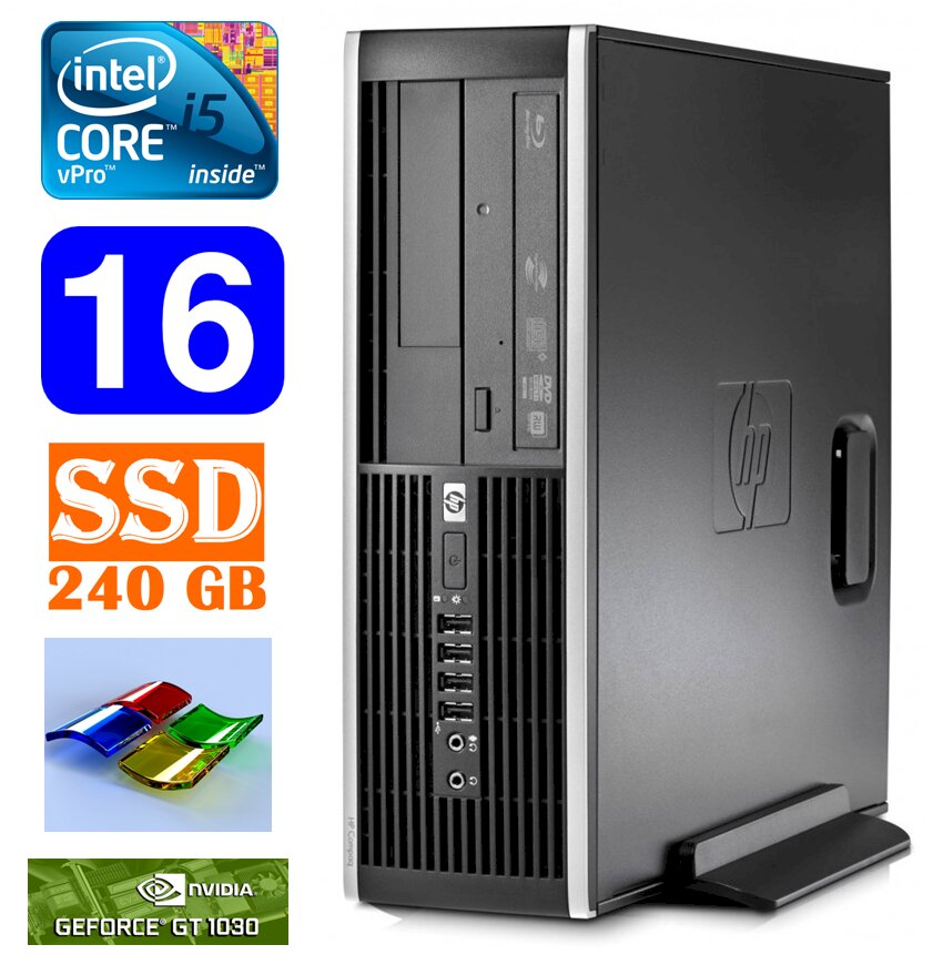 HP 8100 Elite SFF i5-650 16GB 240SSD GT1030 2GB DVD WIN7Pro [refurbished] цена и информация | Stacionarūs kompiuteriai | pigu.lt