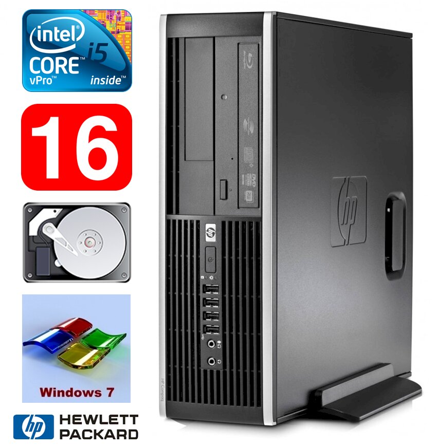 HP 8100 Elite SFF i5-650 16GB 250GB DVD WIN7Pro [refurbished] kaina ir informacija | Stacionarūs kompiuteriai | pigu.lt