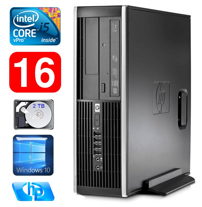 HP 8100 Elite SFF i5-650 16GB 2TB DVD WIN10 [refurbished] kaina ir informacija | Stacionarūs kompiuteriai | pigu.lt