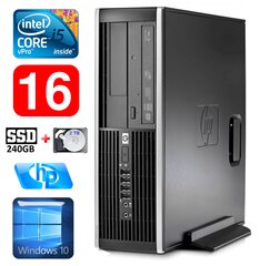 HP 8100 Elite SFF i5-650 16GB 240SSD+2TB DVD WIN10 [refurbished] цена и информация | Stacionarūs kompiuteriai | pigu.lt