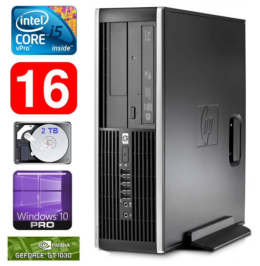 HP 8100 Elite SFF i5-650 16GB 2TB GT1030 2GB DVD WIN10Pro [refurbished] kaina ir informacija | Stacionarūs kompiuteriai | pigu.lt