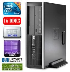 HP 8100 Elite SFF i5-650 16GB 960SSD GT1030 2GB DVD WIN10Pro [refurbished] цена и информация | Stacionarūs kompiuteriai | pigu.lt