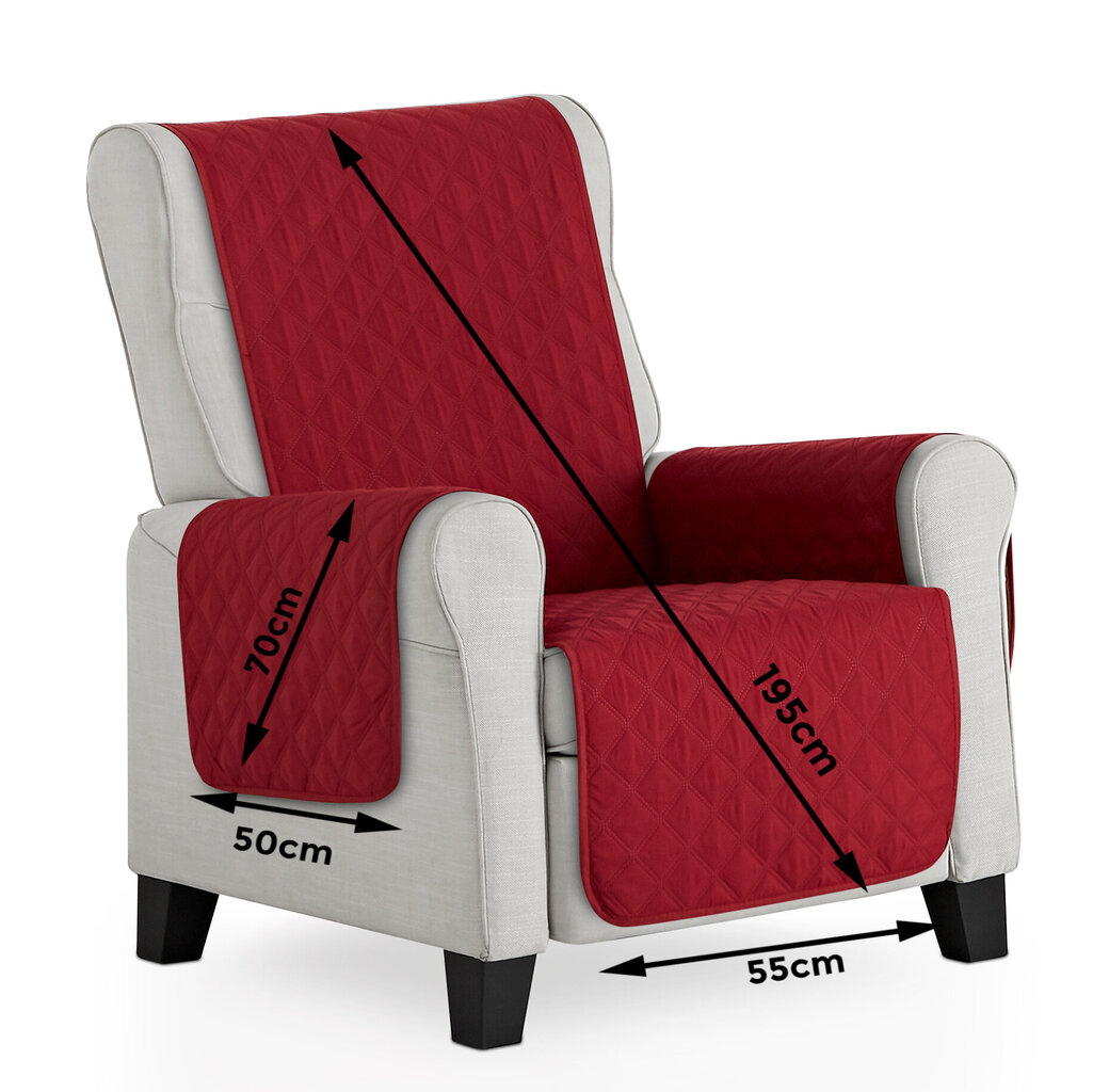 Bestcovers storas apsauginis sėdynių užvalkalas, 55x195cm, raudonos spalvos kaina ir informacija | Baldų užvalkalai | pigu.lt