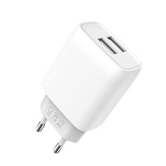 XO wall charger L57 2x USB 2,4A white цена и информация | Зарядные устройства для телефонов | pigu.lt