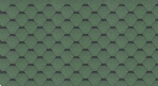Bituminių čerpių rinkinys Hexagonal Rock H101GREEN, žalios spalvos цена и информация | Кровельные покрытия | pigu.lt