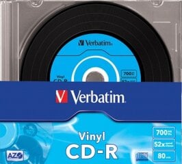 Matricas CD-R AZO Verbatim 700MB Vinyl 1x-52x, 10 Pack Slim kaina ir informacija | Vinilinės plokštelės, CD, DVD | pigu.lt