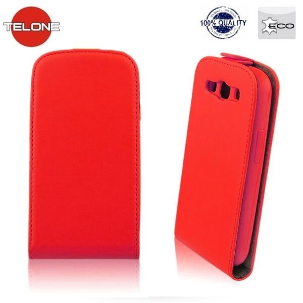 Atverčiamas dėklas Telone Flexi Slim Flip skirtas Sony Xperia E4, Raudona, Xperia  E4 kaina | pigu.lt