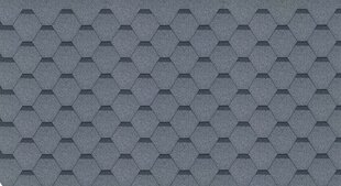 Bituminių čerpių rinkinys Hexagonal Rock H101GREY, pilkos spalvos цена и информация | Кровельные покрытия | pigu.lt