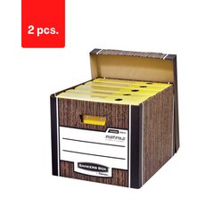 Archyvinė dėžė Fellowes Woodgrain, 325 x 285 x 385 mm., 2 vnt. kaina ir informacija | Kanceliarinės prekės | pigu.lt