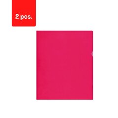 Dėklas dokumentams A4, raudonas, 2 pakuotės kaina ir informacija | Kanceliarinės prekės | pigu.lt