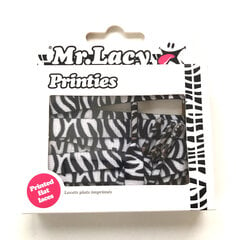 Mr.Lacy Printies плоский шнур, белый/черный, 130 см цена и информация | Средства для ухода за одеждой и обувью | pigu.lt