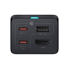 Kroviklis BASEUS GaN 2x USB-C, USB-A, HDMI 4K, 67W, PPS, PD, QC, USB4 kaina ir informacija | Adapteriai, USB šakotuvai | pigu.lt