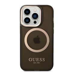 Оригинальный чехол GUESS Liquid Glitter 4G для iPhone 14 Pro Max (6,7″) - Прозрачный/Розовый цена и информация | Чехлы для телефонов | pigu.lt