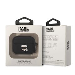 Karl Lagerfeld 3D Logo NFT Karl Head Silicone Case for Airpods Pro Black цена и информация | Аксессуары для наушников | pigu.lt