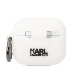 Karl Lagerfeld 3D Logo NFT Karl Head Silicone Case for Airpods 3 White цена и информация | Аксессуары для наушников | pigu.lt