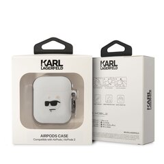 Karl Lagerfeld 3D Logo NFT Choupette Head Silicone Case for Airpods 1|2 White цена и информация | Аксессуары для наушников | pigu.lt