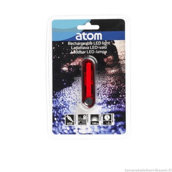 Atom LED žibintas įkraunamas USB, 200lm kaina ir informacija | Žibintai ir prožektoriai | pigu.lt