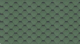 Bituminių čerpių rinkinys Hexagonal Rock H105GREEN, žalios spalvos цена и информация | Кровельные покрытия | pigu.lt