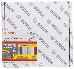 Deimantinis pjovimo diskas Bosch, 125 mm, 10 vnt kaina ir informacija | Mechaniniai įrankiai | pigu.lt