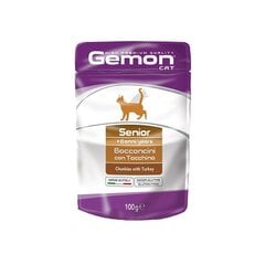 Gemon Senior +8 konservuotas pašaras senyvoms katėms su kalakutiena, 100g цена и информация | Консервы для кошек | pigu.lt