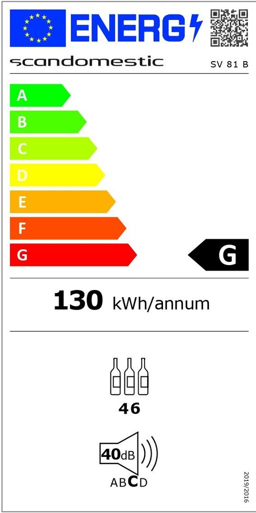 Scandomestic A/S SV 81 B цена и информация | Vyno šaldytuvai | pigu.lt