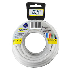 Кабель EDM 3 x 1 mm Белый 15 m цена и информация | Текстильные провода и клеммные колодки | pigu.lt