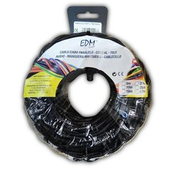 Кабель EDM 2 x 1.5 мм, чёрный, 25 м цена и информация | Текстильные провода и клеммные колодки | pigu.lt