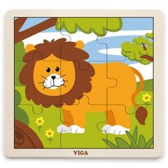 Деревянный пазл "Лев" 9 деталей, Viga цена и информация | Игрушки для малышей | pigu.lt