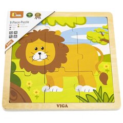 Деревянный пазл "Лев" 9 деталей, Viga цена и информация | Игрушки для малышей | pigu.lt
