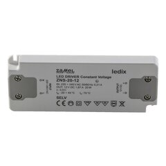 Светодиодный блок питания slim 20W 12V DC - ZNS-20-12 цена и информация | Источник питания | pigu.lt