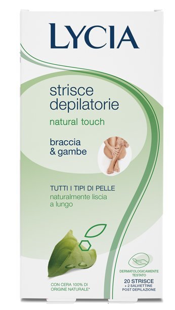 Depiliacinės vaško juostelės rankų ir kojų odai (visų tipų odai) Lycia Natural Touch 20 vnt. kaina ir informacija | Depiliacijos priemonės | pigu.lt