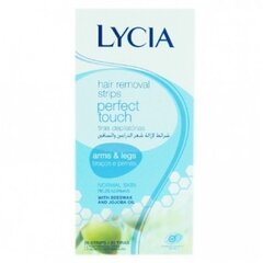 Полосы депиляции волос с воском, для рук и ног, нормальной кожи Lycia Perfect Touch 20 шт. цена и информация | Средства для депиляции | pigu.lt