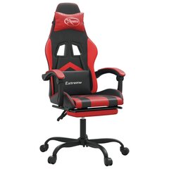 Žaidimų kėdė su pakoja, juoda ir raudona цена и информация | Офисные кресла | pigu.lt