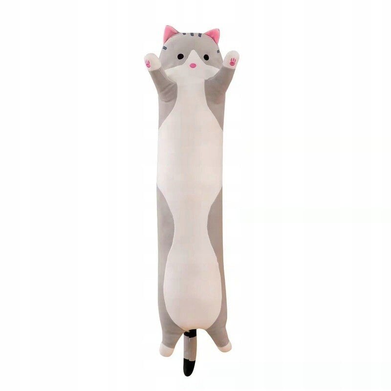 Mielas pliušinis žaislas katė - pagalvė, pilka kaina ir informacija | Minkšti (pliušiniai) žaislai | pigu.lt