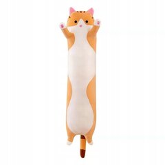 Mielas pliušinis žaislas katė - pagalvė, ruda цена и информация | Мягкие игрушки | pigu.lt