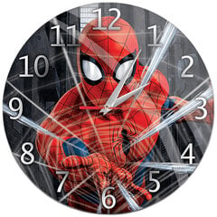 Настенное часы Reloj de Pared Brillo Spiderman 001 Marvel Negro цена и информация | Часы | pigu.lt