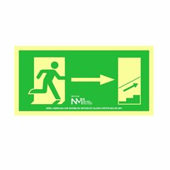 Akrilinių produktų stendas Normaluz Evacuación escalera arriba derecha PVC (32 x 16 cm) kaina ir informacija | Informaciniai ženklai | pigu.lt