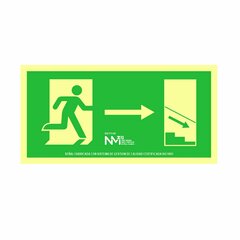 Akrilinių produktų stendas Normaluz Evacuación escalera abajo derecha PVC (32 x 16 cm) kaina ir informacija | Informaciniai ženklai | pigu.lt