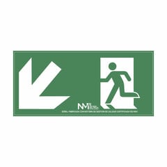 Akrilinių produktų stendas Normaluz Evacuación escalera abajo izquierda PVC 32 x 16 cm kaina ir informacija | Informaciniai ženklai | pigu.lt