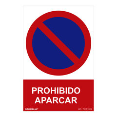 Akrilinių produktų stendas Normaluz Prohibido aparcar PVC (30 x 40 cm) kaina ir informacija | Informaciniai ženklai | pigu.lt