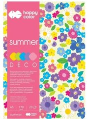 Techninis blokas Happy Color A5 Vasara, 20 lapų kaina ir informacija | Sąsiuviniai ir popieriaus prekės | pigu.lt