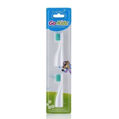 Elektrinio dantų šepetėlio antgaliai Brush Baby Go-Kidz, 2 vnt kaina ir informacija | Dantų šepetėliai, pastos | pigu.lt