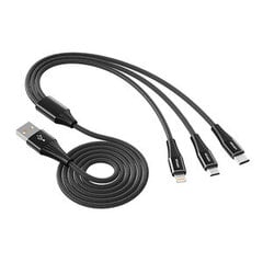 Vipfan X16 3w1 USB-C/Lightning/Micro 66W 3.5A kaina ir informacija | Laidai telefonams | pigu.lt