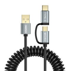 Choetech XAC-0012-101BK USB-C / Micro USB цена и информация | Кабели для телефонов | pigu.lt