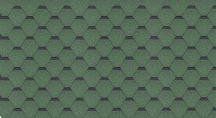 Bituminių čerpių rinkinys Hexagonal Rock H102GREEN, žalios spalvos цена и информация | Кровельные покрытия | pigu.lt