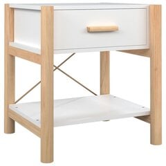 Naktiniai staliukai vidaXL, Apdirbta mediena, 2vnt., 42x38x45cm, balta kaina ir informacija | Spintelės prie lovos | pigu.lt